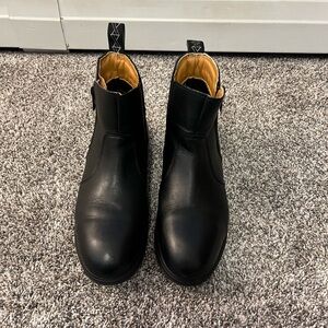 Omega Black Ankle Boots Smooth Leather